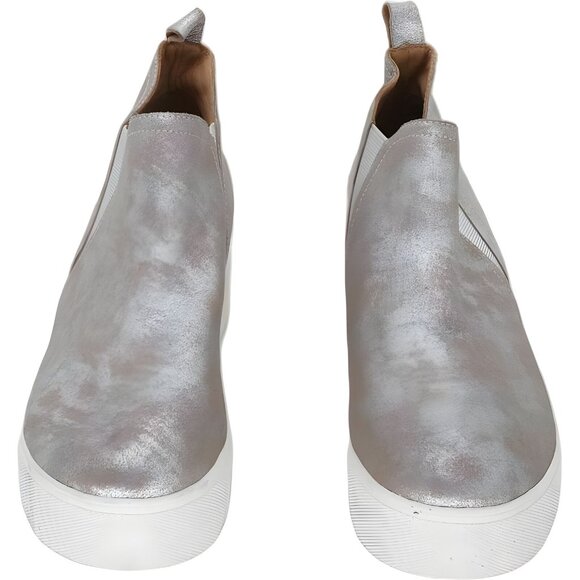 J/SLIDES NYC Women's Embossed Leather Platform Hightop Sneaker Sz 9 - Picture 5 of 6